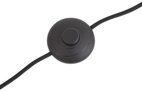 Design vloerlamp zwart met smoke glas - Ana