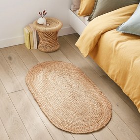 Ovale bedmatje in jute, Aftas