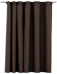 vidaXL Gordijn linnen-look verduisterend met haken 290x245 cm taupe