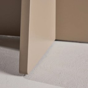 Ronde Eettafel Met Kruisvoet Beige - 110 X 110cm.