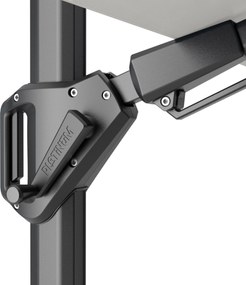 Platinum Challenger zweefparasol 3.5x2.6 m T2 (excl. voet) Licht grijs