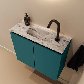 Mondiaz Ture DLux toiletmeubel 60cm smag met wastafel glace midden met kraangat