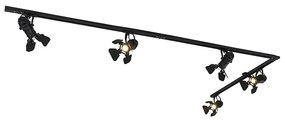 Smart railsysteem zwart 5-lichts incl. Wifi GU10 - Movie