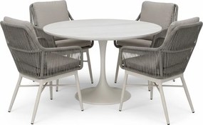 Tivoli Flair dining tuinset 120xH75cm 5-delig latte