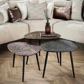 Driehoek Salontafel Set Van 3 - 60 X 48cm.
