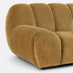 Vintage 3-zitsbank in ribfluweel, Nuria