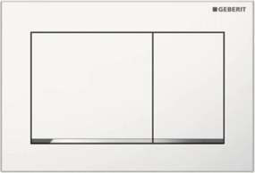 Geberit Omega 20 (ex Omega 30) bedieningspaneel glans wit/chroom/wit voor Geberit Omega inbouwreservoir 12cm