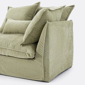 Longchair links mêlee polyester, Odna