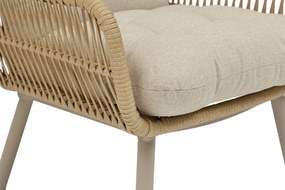 Loungestoel Rope Zand/Beige Coco Conforta bistroset 3 delig (2 x )