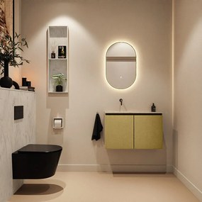 Mondiaz Ture DLux toiletmeubel 80cm oro met wastafel opalo links zonder kraangat