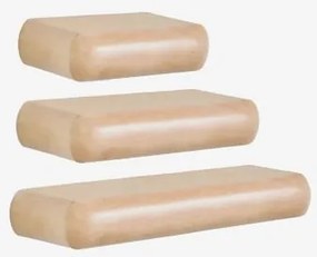 Set Van 3 Houten Wandplanken Carmen Mangohout - Sklum