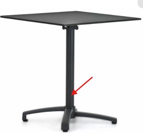 Dining Tuintafel rechthoekig inklapbaar 70 x 70 cm Grijs Marano