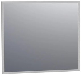 BRAUER Onyx spiegel - 80x70cm - rechthoekig - aluminium-kleurig geborsteld frame SP-ON80RHA