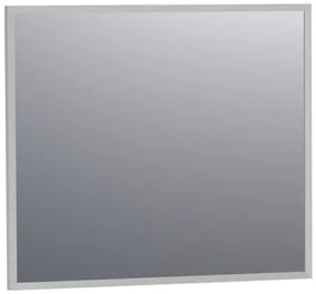 BRAUER Onyx spiegel - 80x70cm - rechthoekig - aluminium-kleurig geborsteld frame SP-ON80RHA