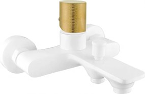 Mexen Royo One badkraan, wit/goud - 72231-25