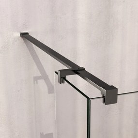 Brauer Void profielloze inloopdouche 100cm met 40cm zijwand gunmetal geborsteld PVD