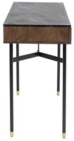 Kare Design Apiano Sidetable Van Acacia En Marmer - 90 X 40cm.