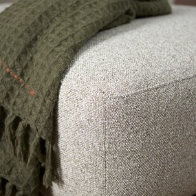 Moderne Hoekbank Rechts Beige Stof