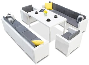 Colorado Apetito Max 10 wit Bica technorattan set met twee grote banken