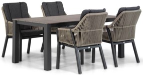 Tuinset 4 personen 180 cm Aluminium/Rope Taupe Lifestyle Garden Furniture Verona/Valley