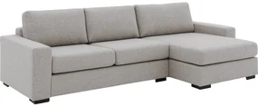 Goossens Hoekbank Lucca Met Chaise Longue grijs, stof, 2,5-zits, stijlvol landelijk met chaise longue rechts
