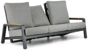 Stoel en Bank Loungeset 5 personen Aluminium/teak Grijs  Osmen Manly