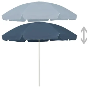 vidaXL Strandparasol 300 cm blauw