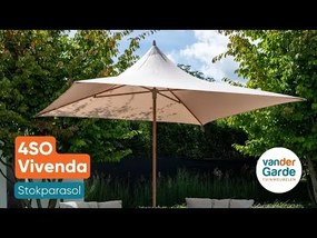 4 Seasons Vivenda stokparasol 270x270 cm. - beach/woodlook