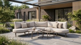 Loungeset tuin 5 personen Aluminium Taupe  Lifestyle Garden Furniture Perla