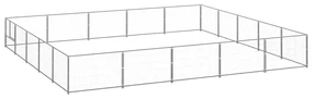vidaXL Hondenkennel 25 m² staal zilverkleurig