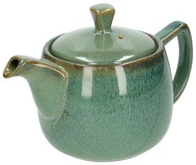 Theepot reactieve glazuur, steengoed, groen, 750 ml