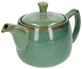 Theepot reactieve glazuur, steengoed, groen, 750 ml