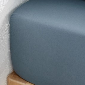 Effen hoeslaken in gewassen katoen, omslag 30 cm, Scenario