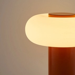 Tafellamp in ijzer en opaline H25,6 cm, Omer