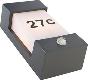 Buiten wandlamp donkergrijs IP44 bewegingssensor - Tide