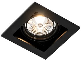 Set van 6 Vierkante inbouwspot zwart verstelbaar - Artemis 70 GU10 Binnenverlichting Lamp