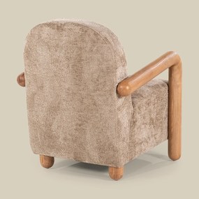 Fauteuil Met Hout Taupe