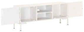 vidaXL Tv-meubel 115x30x46 cm massief mangohout wit