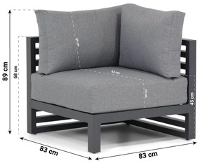 Hoek loungeset 5 personen Aluminium Grijs  Santika Furniture Santika Jaya