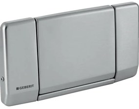 Geberit Highline bedieningplaat met frontbediening voor toilet 34x18.5cm rvs 115.151.00.1