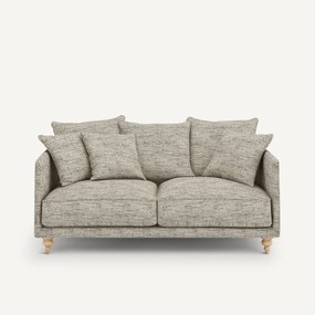 3-zits omvormbare bank van gestippelde visgraatstof, Lazare