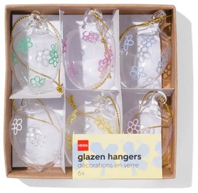 HEMA Glazen Hangers Eieren - 6 Stuks