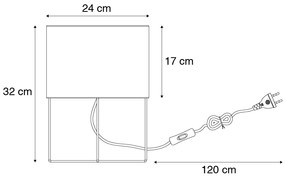 Moderne tafellamp roze met goud - Rosalina