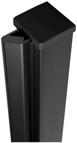 Polysan Zoom Line Black magnetisch profiel voor douchedeur zwart