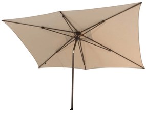 4 Seasons Outdoor Azzurro parasol met Wengé frame en Beach doek 200 x 300 cm  Parasol    beige weerbestendig