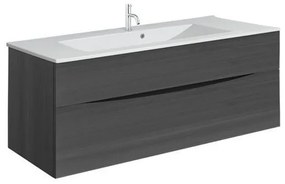 Crosswater Glide II Wastafelonderkast - 100x50x45cm - 2 lades - greeploos - steelwood GL1000D2ST