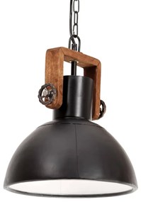 vidaXL Hanglamp industrieel rond 25 W E27 30 cm zwart