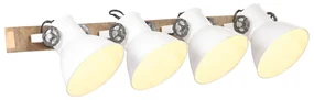 vidaXL Wandlamp industrieel E27 90x25 cm wit