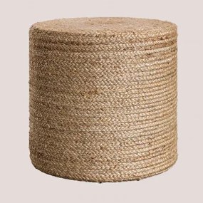 Jute Ronde Poef Fime Natuurlijk - Sklum