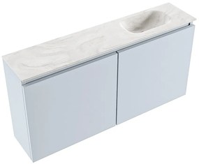 Mondiaz Ture DLux toiletmeubel 100cm clay met wastafel ostra rechts zonder kraangat